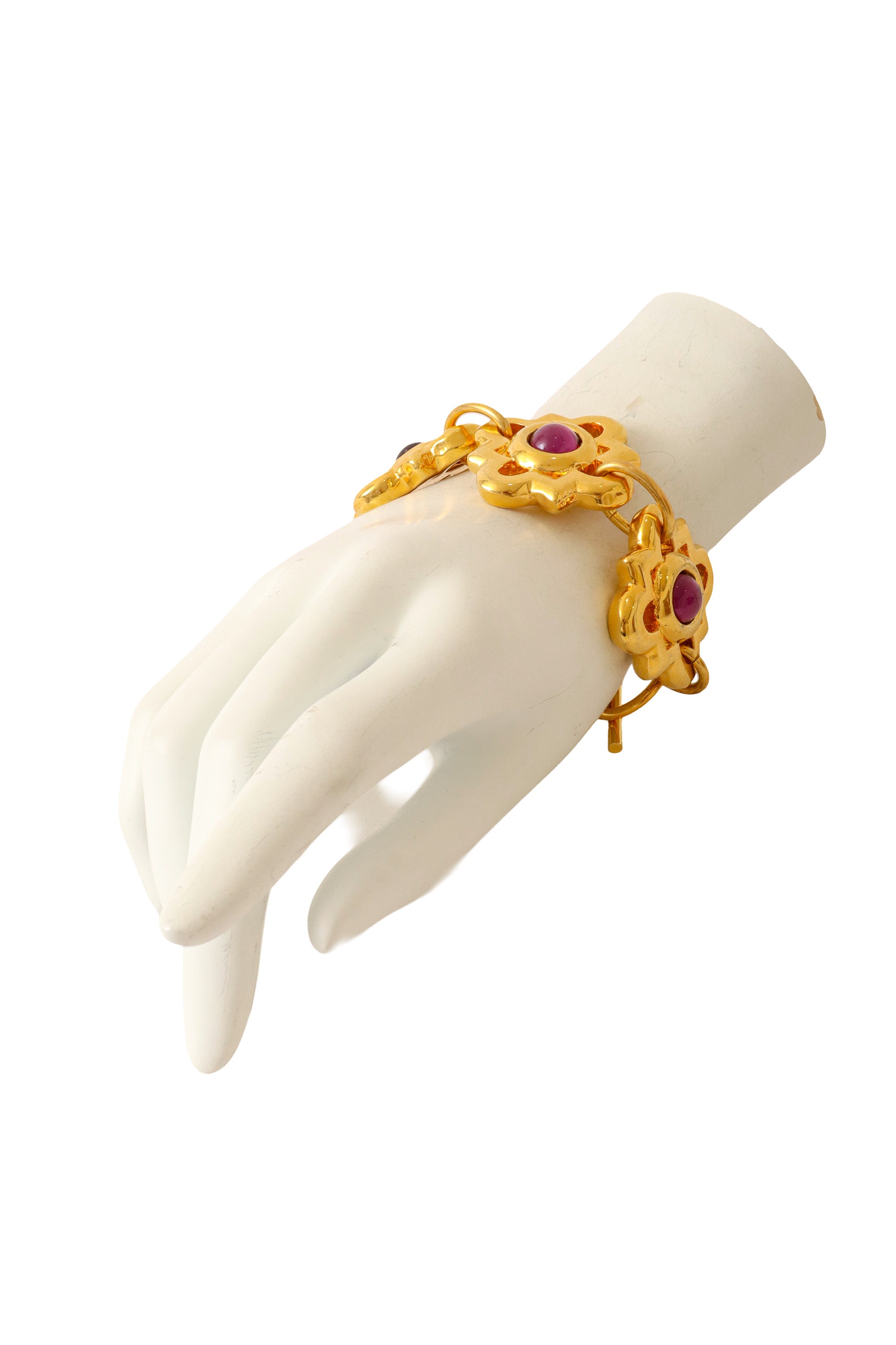 Floral link bracelet by F. Volle on mannequin @ Recess LA 