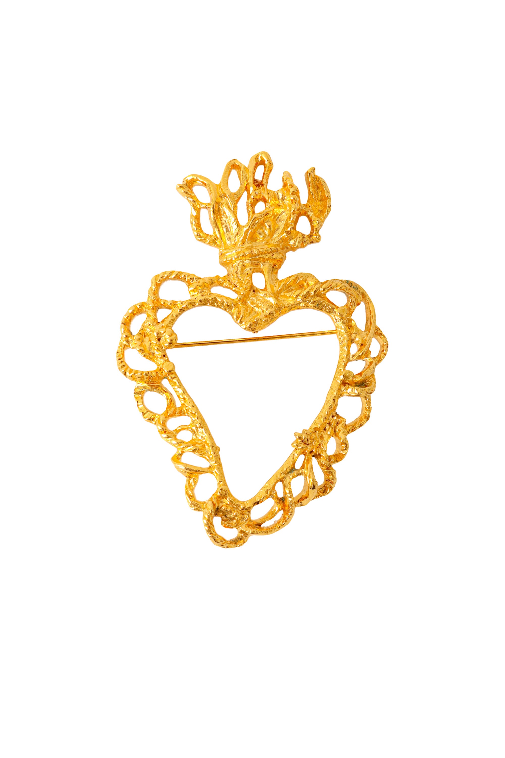 gold heart brooch by Christian Lacroix @ Recess LA