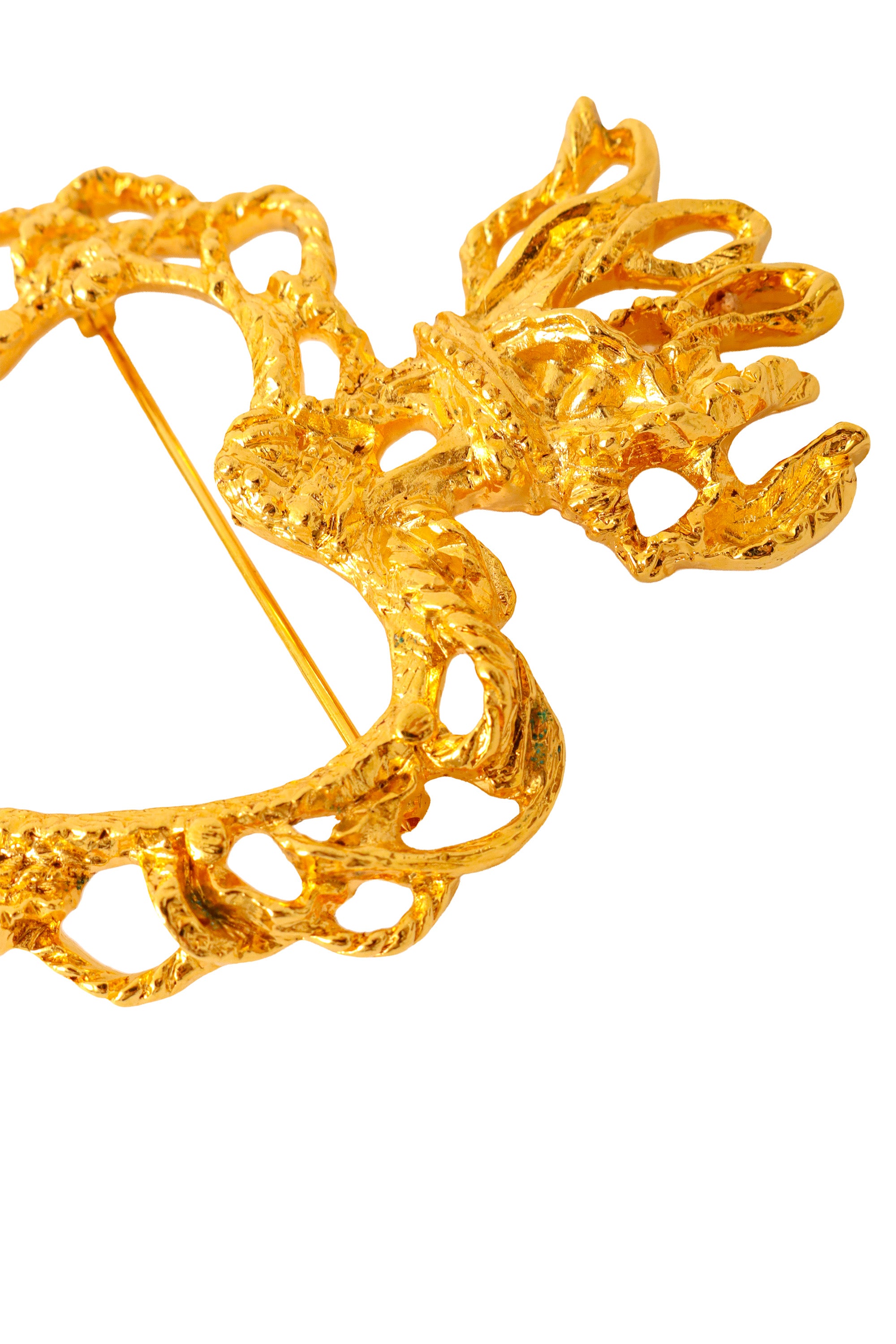 gold heart brooch by Christian Lacroix close @ Recess LA