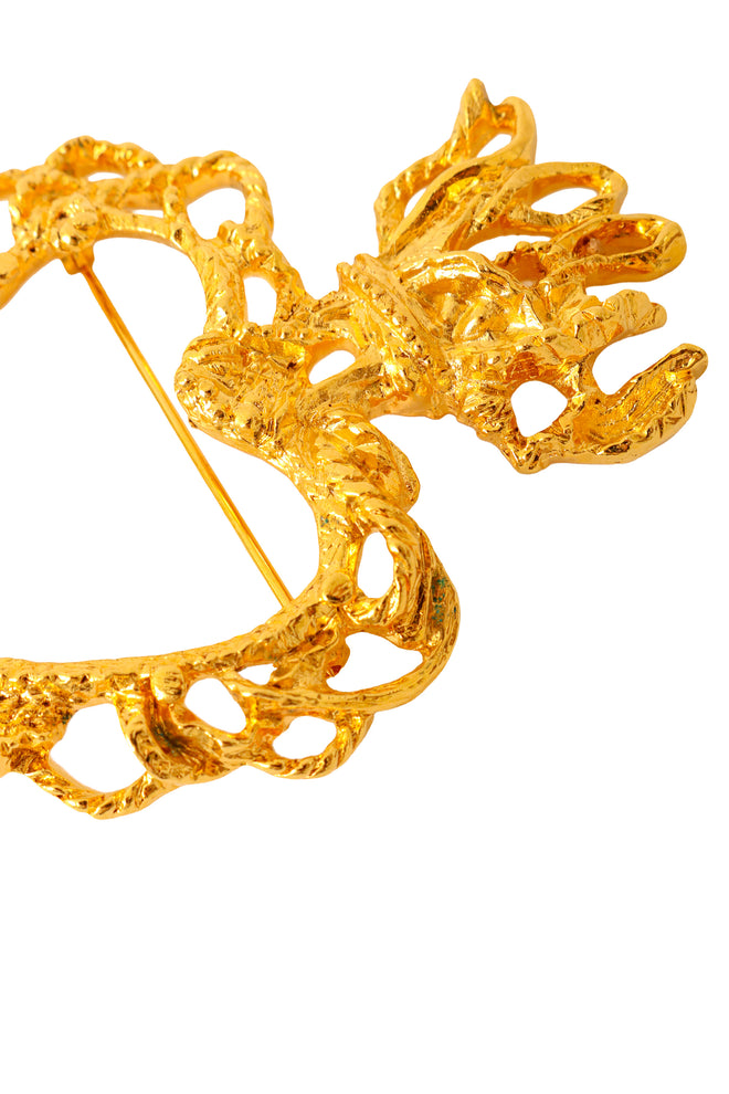 gold heart brooch by Christian Lacroix close @ Recess LA
