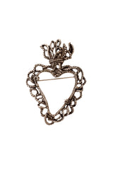 silver heart brooch by Christian Lacroix @ Recess LA
