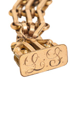 Unsigned Vintage Masonic Fob Charm Drop Necklace @ Recess LA "LS" engraving 