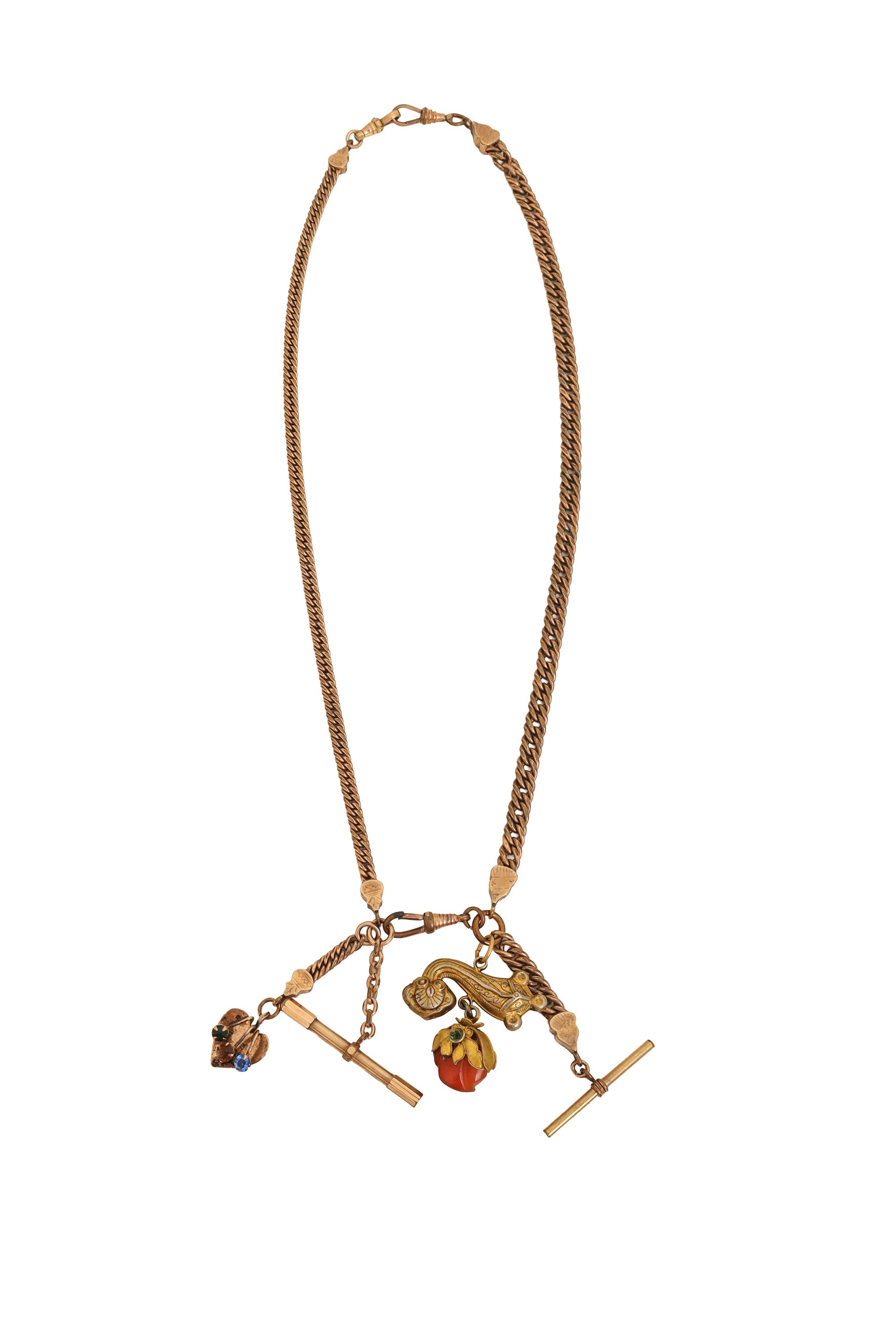 Unsigned Vintage Ecclectic Charm Drop Necklace @ Recess LA