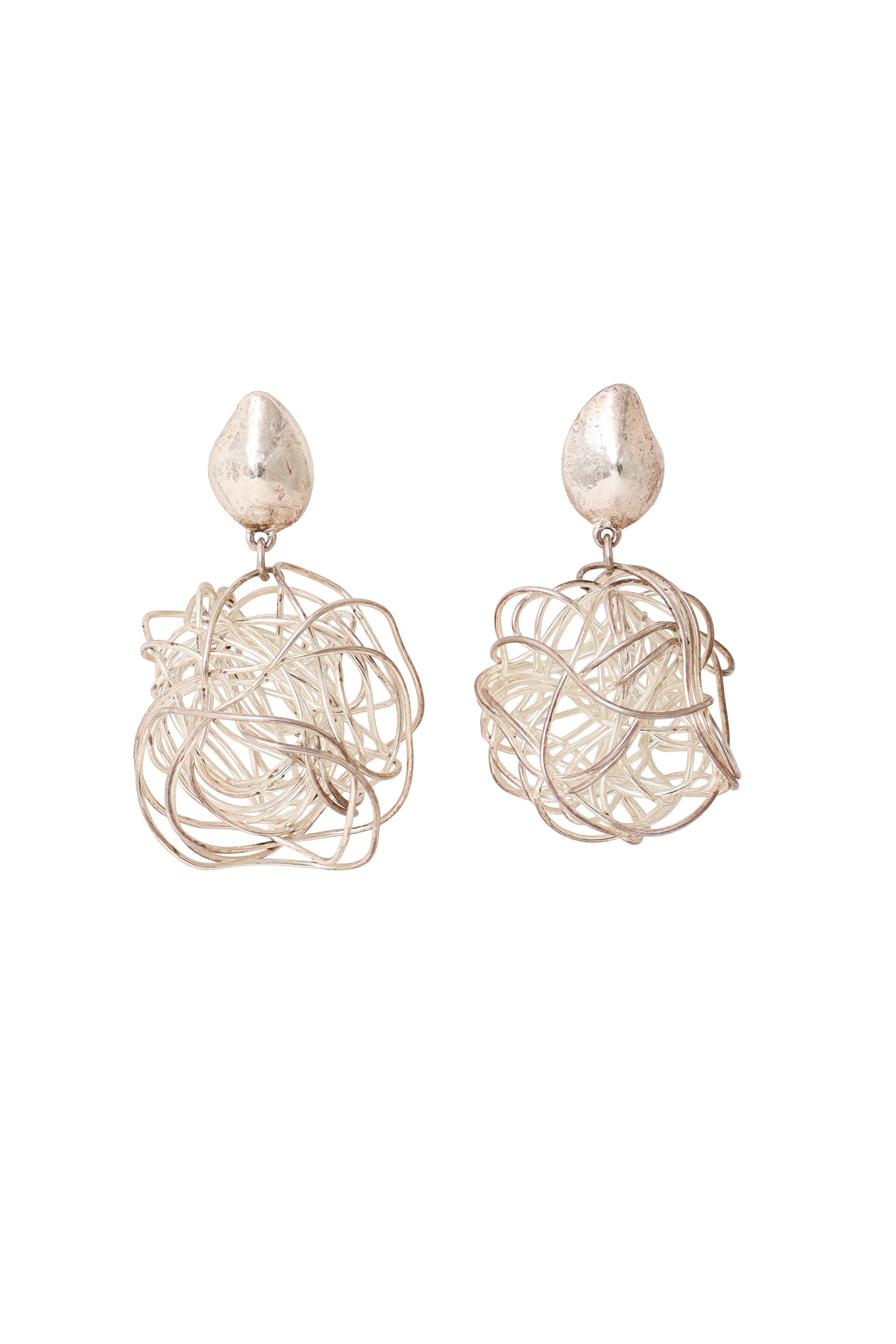 wire drop earrings by Cécile Jeanne @ Recess LA