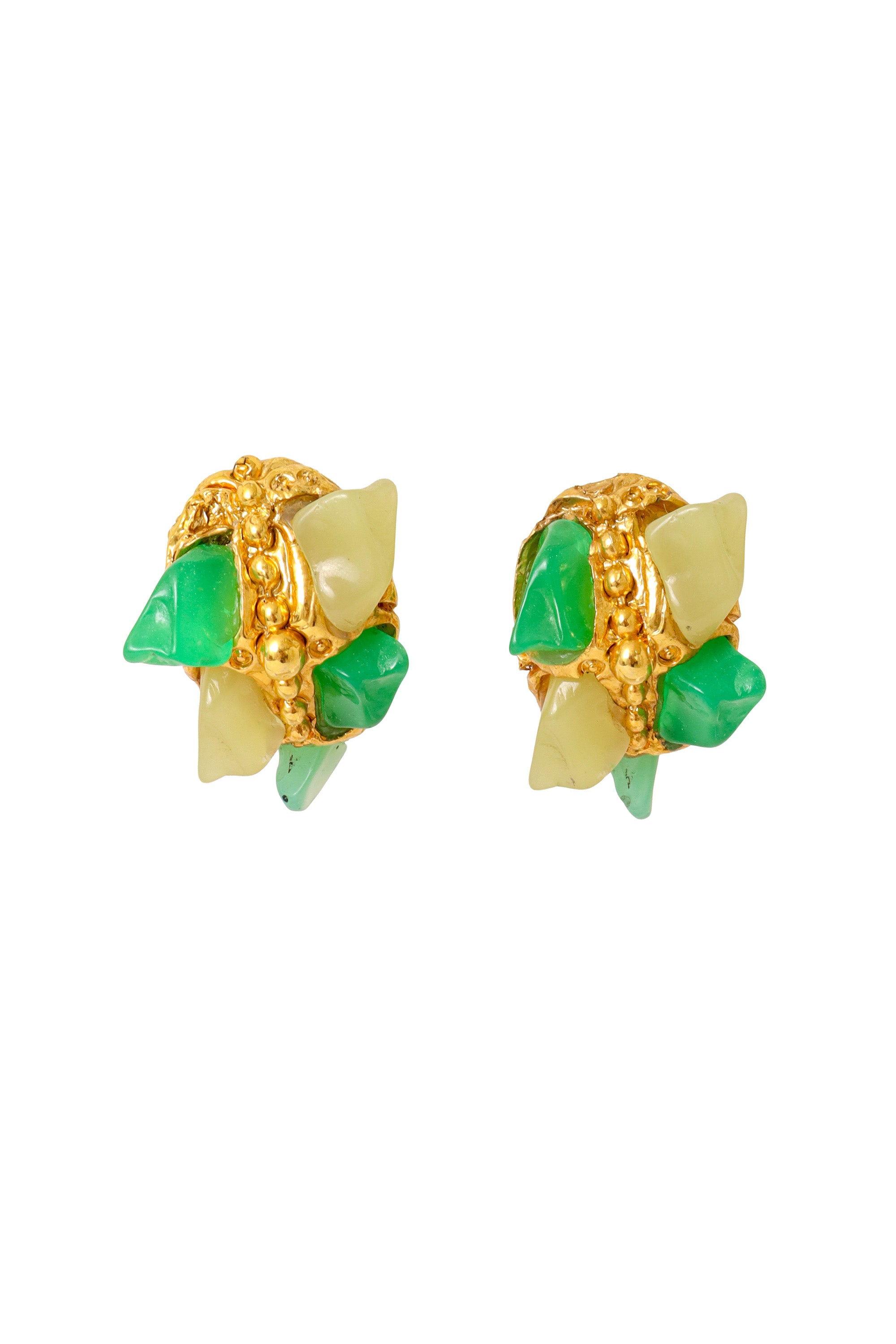 Glass cluster earrings by Jacky de G @ Recess LA