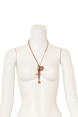 Unsigned Vintage Masonic Fob Charm Drop Necklace @ Recess LA on mannequin 