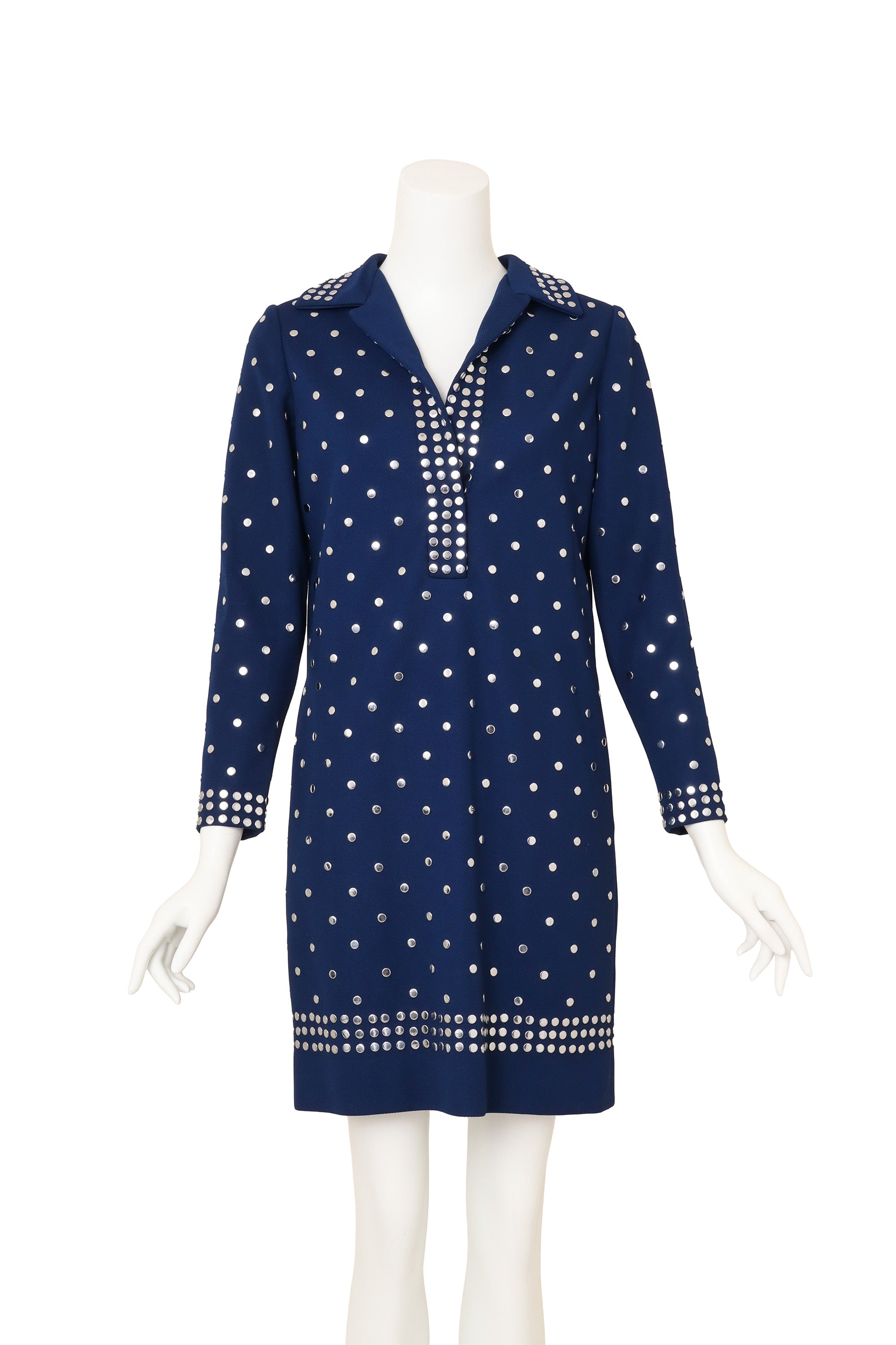 Vintage Donald Brooks Circle Stud Shirt Dress on mannequin @ Recess LA