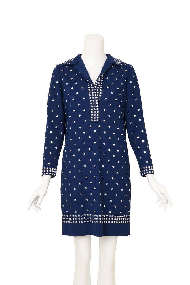 Vintage Donald Brooks Circle Stud Shirt Dress on mannequin @ Recess LA