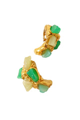 Glass cluster earrings by Jacky de G up close @ Recess LA