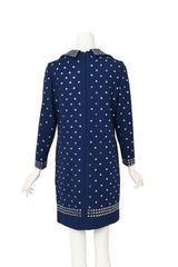 Vintage Donald Brooks Circle Stud Shirt Dress on mannequin back @ Recess LA