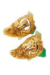 Glass cluster earrings by Jacky de G  back signature @ Recess LA