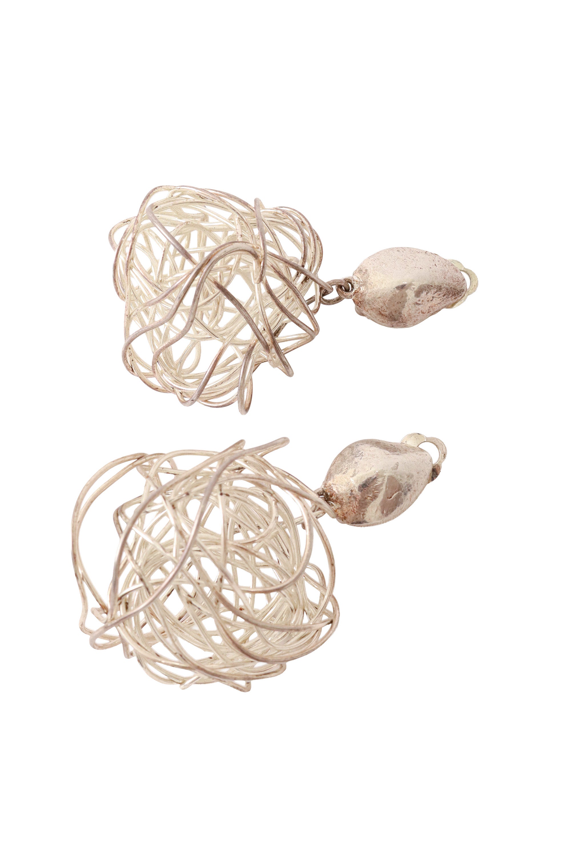 wire drop earrings by Cécile Jeanne close @ Recess LA