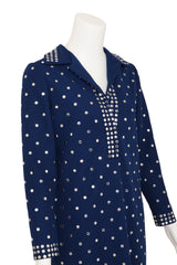Vintage Donald Brooks Circle Stud Shirt Dress on mannequin close @ Recess LA