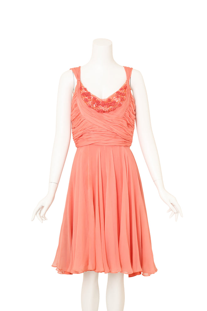 Vintage Terry Allen Beaded Chiffon Dress  on mannequin @ Recess LA