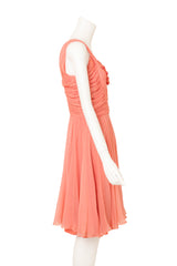Vintage Terry Allen Beaded Chiffon Dress & Cardigan Set on mannequin side @ Recess LA