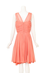 Vintage Terry Allen Beaded Chiffon Dress  on mannequin back @ Recess LA