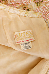 Vintage Artex Beaded Floral Sheath Dress label @ Recess LA