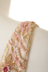 Vintage Artex Beaded Floral Sheath Dress loose beads @ Recess LA