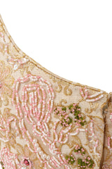 Vintage Artex Beaded Floral Sheath Dress missing beads @ Recess LA