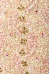 Vintage Artex Beaded Floral Sheath Dress close beads @ Recess LA