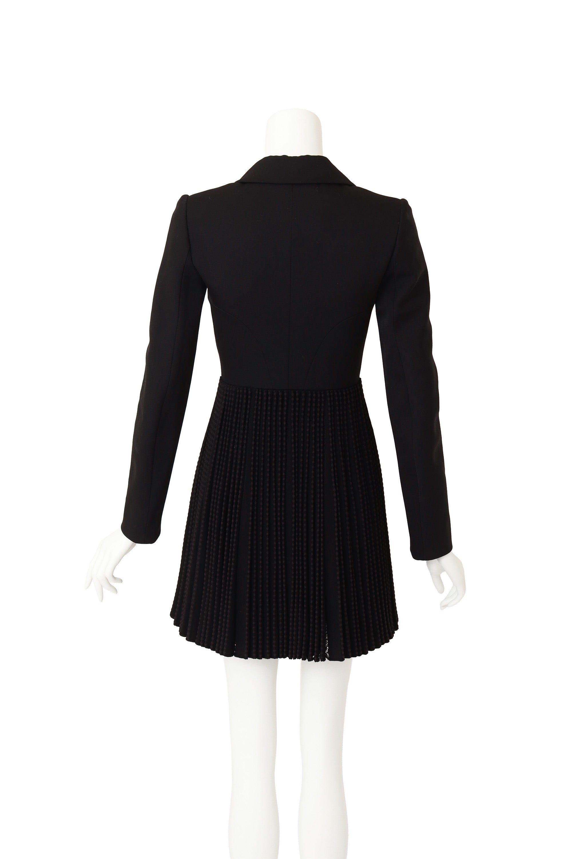 Wool Pleated Blazer Dress