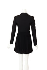 Wool Pleated Blazer Dress