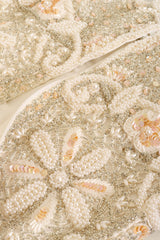 Vintage Arnold Scaasi Beaded Pearl Bridal Top close @ Recess LA