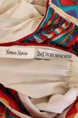 Vintage Bob Mackie Geo Beaded Silk Babydoll Dress labels @ Recess LA