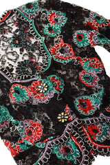 lace top by Geoffrey Beene buttons close @ Recess LA