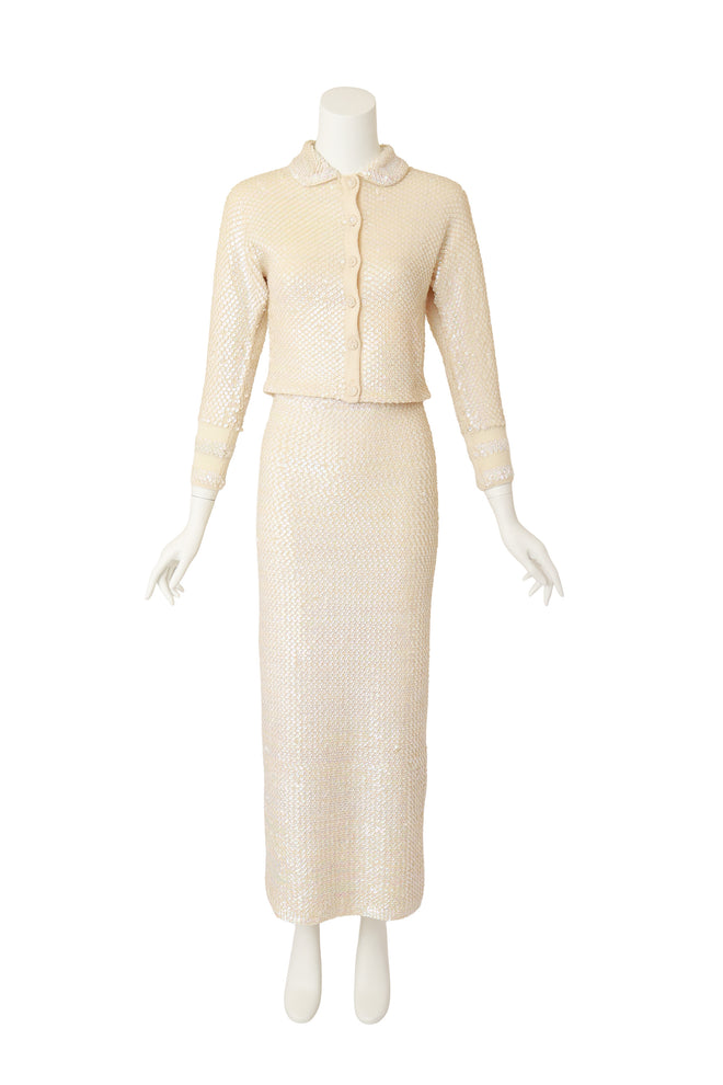 Vintage Knit Jacket & Skirt Set on mannequin @ Recess LA