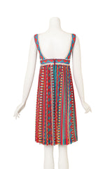 Vintage Bob Mackie Geo Beaded Silk Babydoll Dress on mannequin back @ Recess LA
