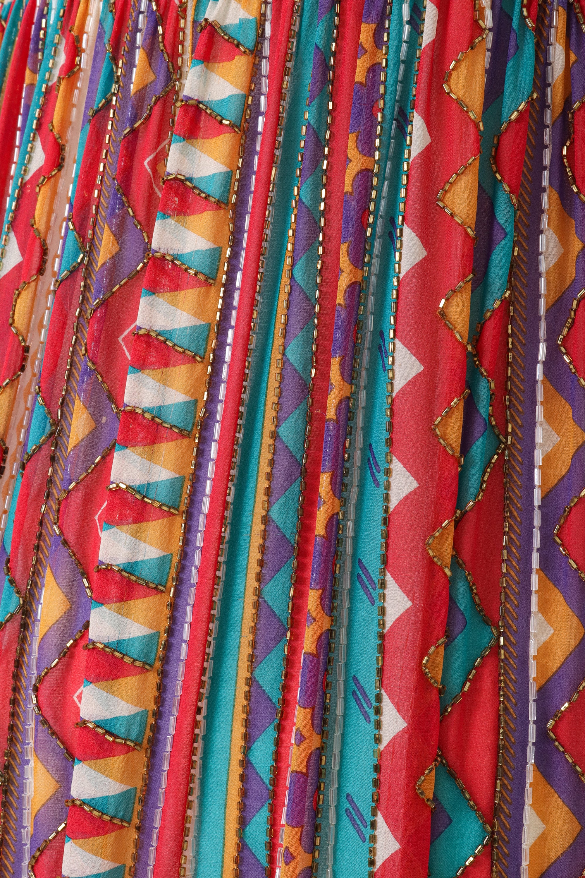 Vintage Bob Mackie Geo Beaded Silk Babydoll Dress close @ Recess LA