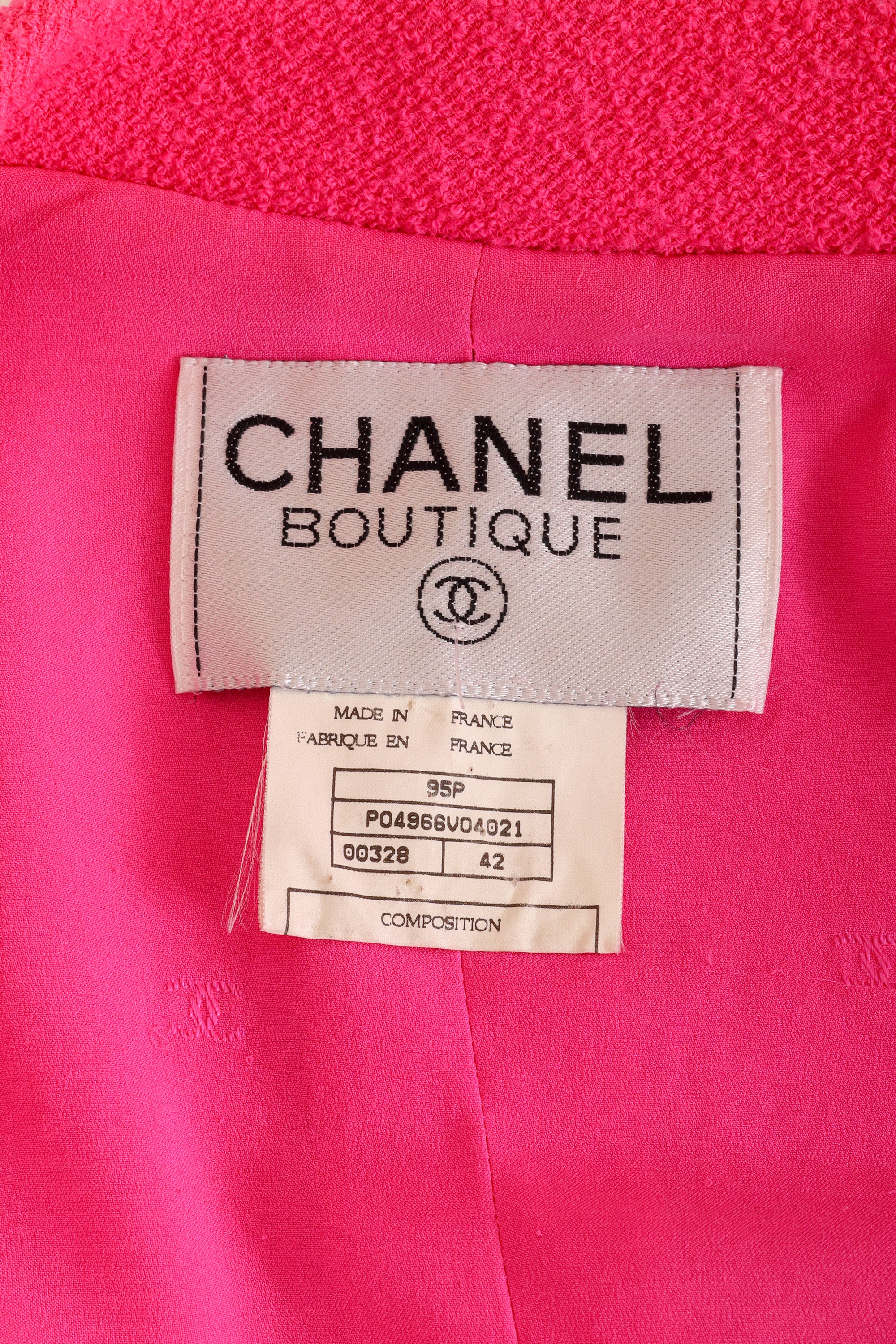 CC Button Bouclé Blazer label @ Recess LA