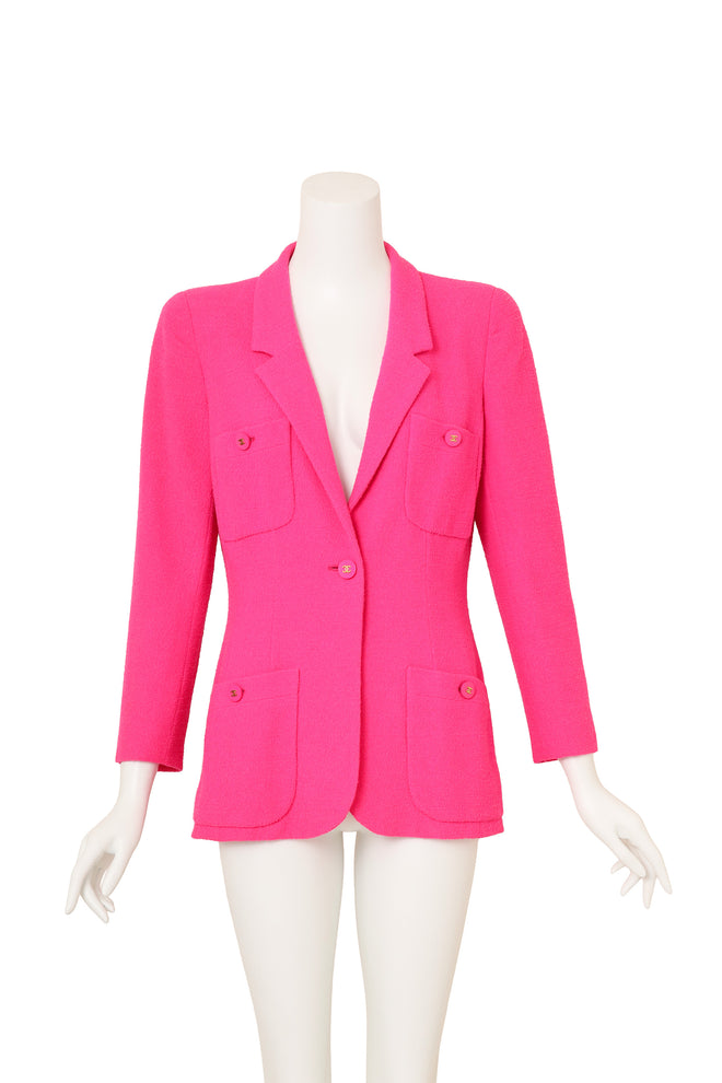 CC Button Bouclé Blazer on mannequin @ Recess LA