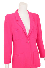 CC Button Bouclé Blazer on mannequin close @ Recess LA