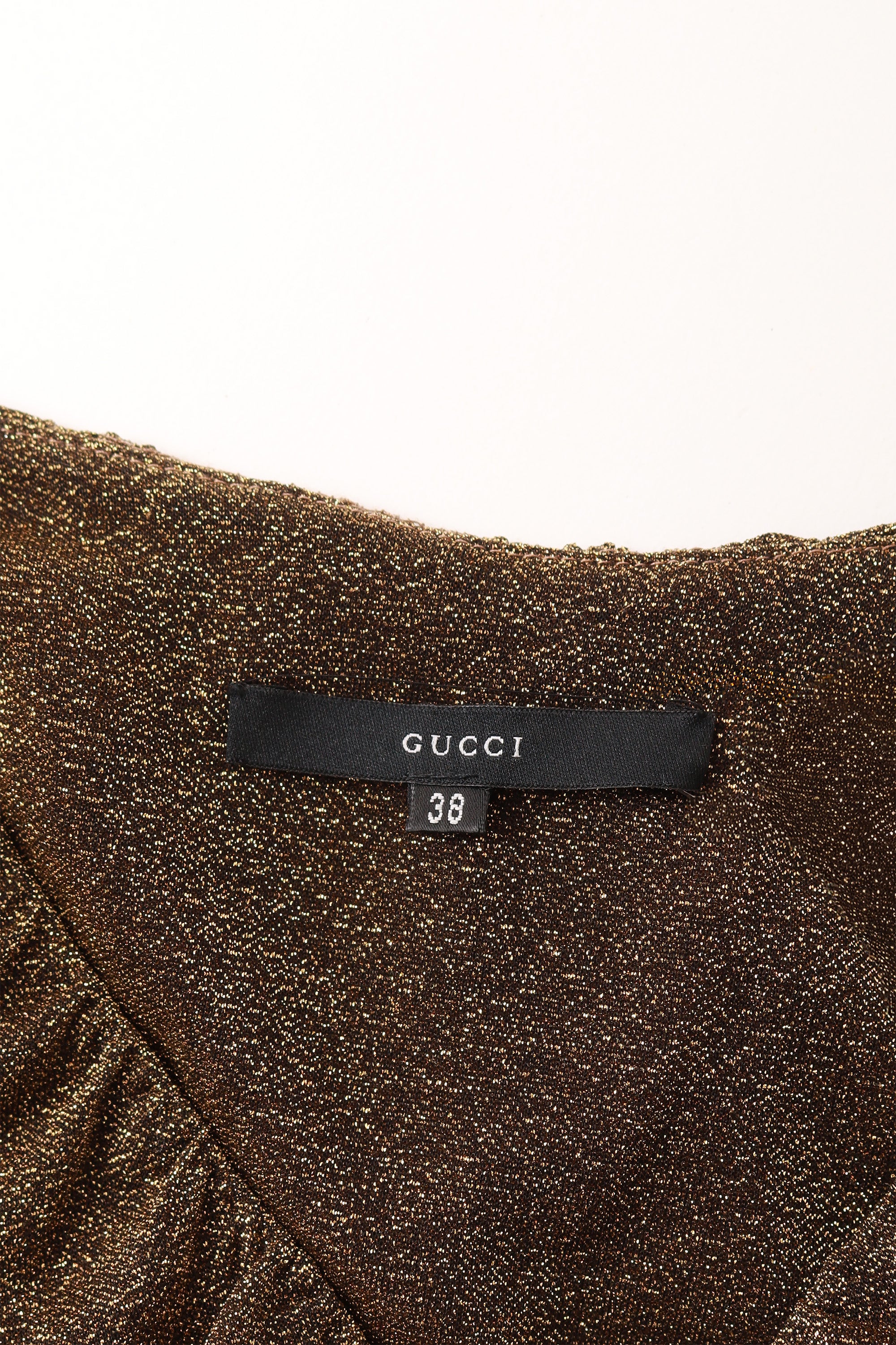 Metallic Gathered Mini Dress by Gucci label @ Recess LA