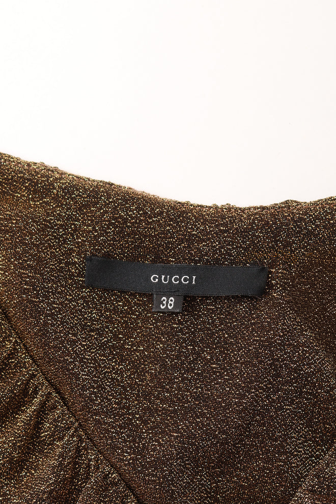 Metallic Gathered Mini Dress by Gucci label @ Recess LA