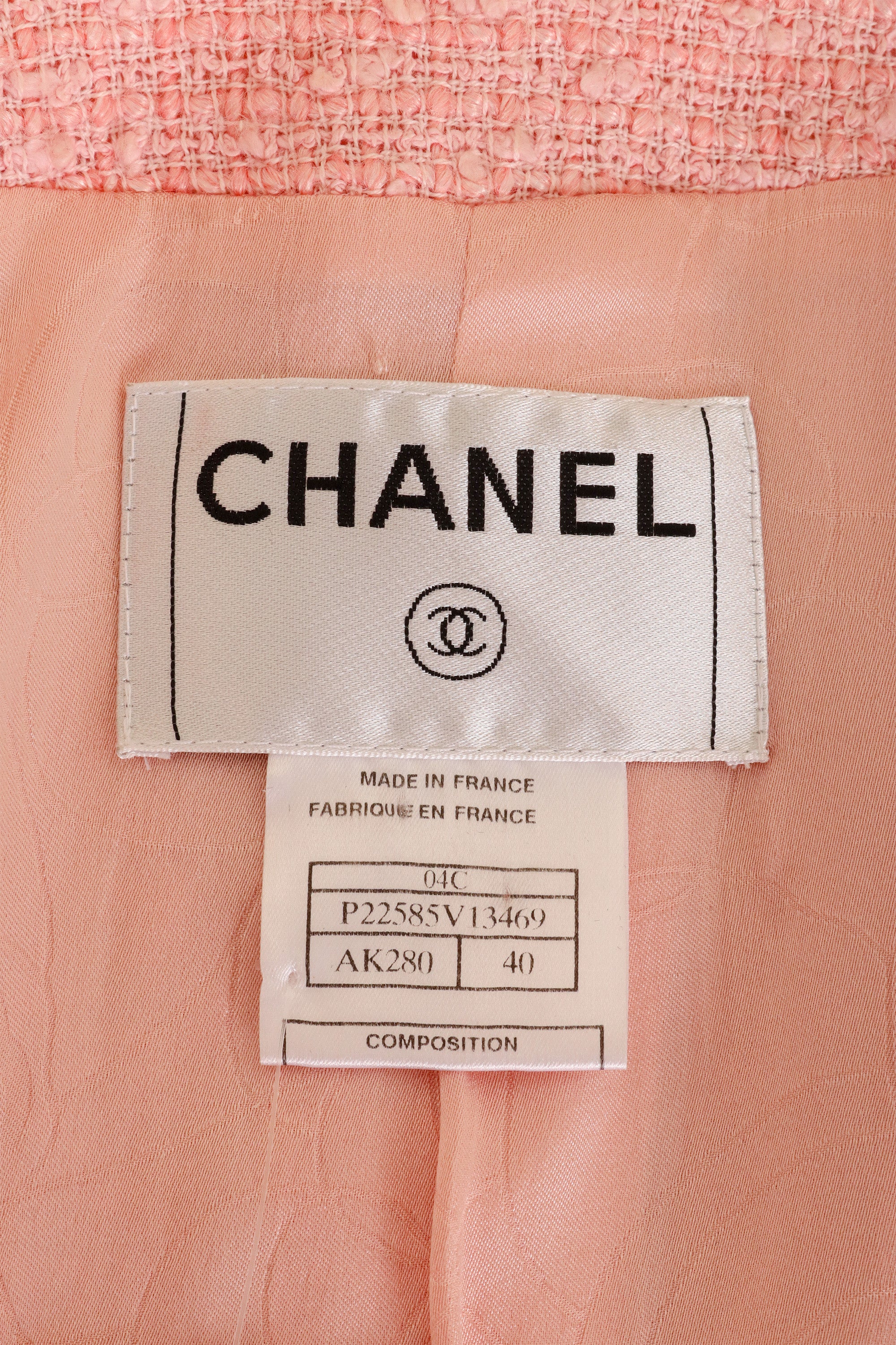 Vintage Chanel Puffy Logo Jacket label @ Recess LA