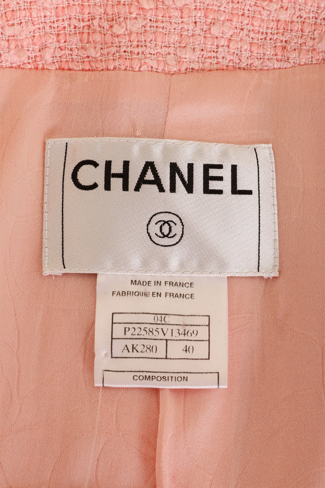Vintage Chanel Puffy Logo Jacket label @ Recess LA