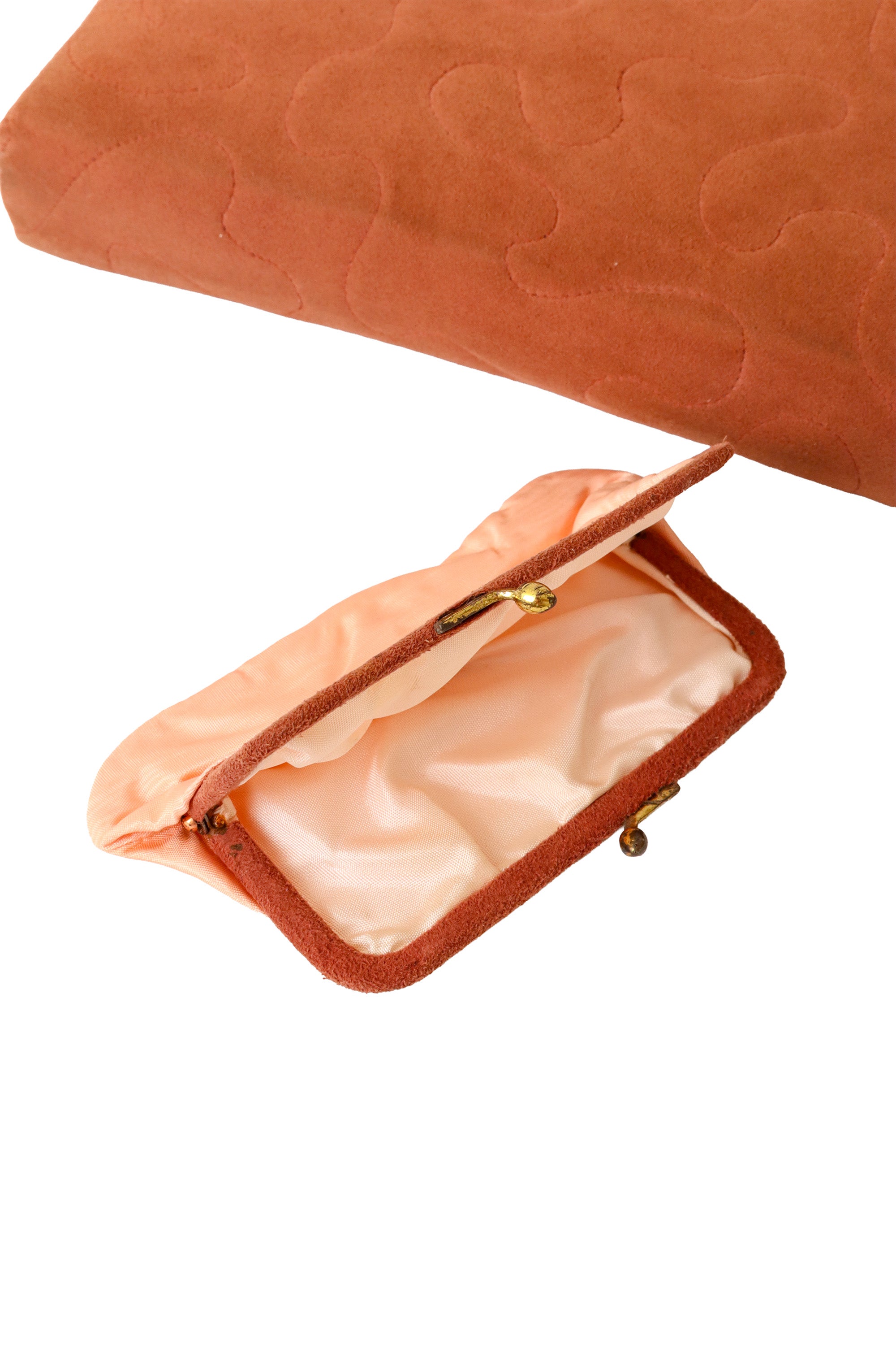 Quilted suede frame bag coin purse @ Recess LA