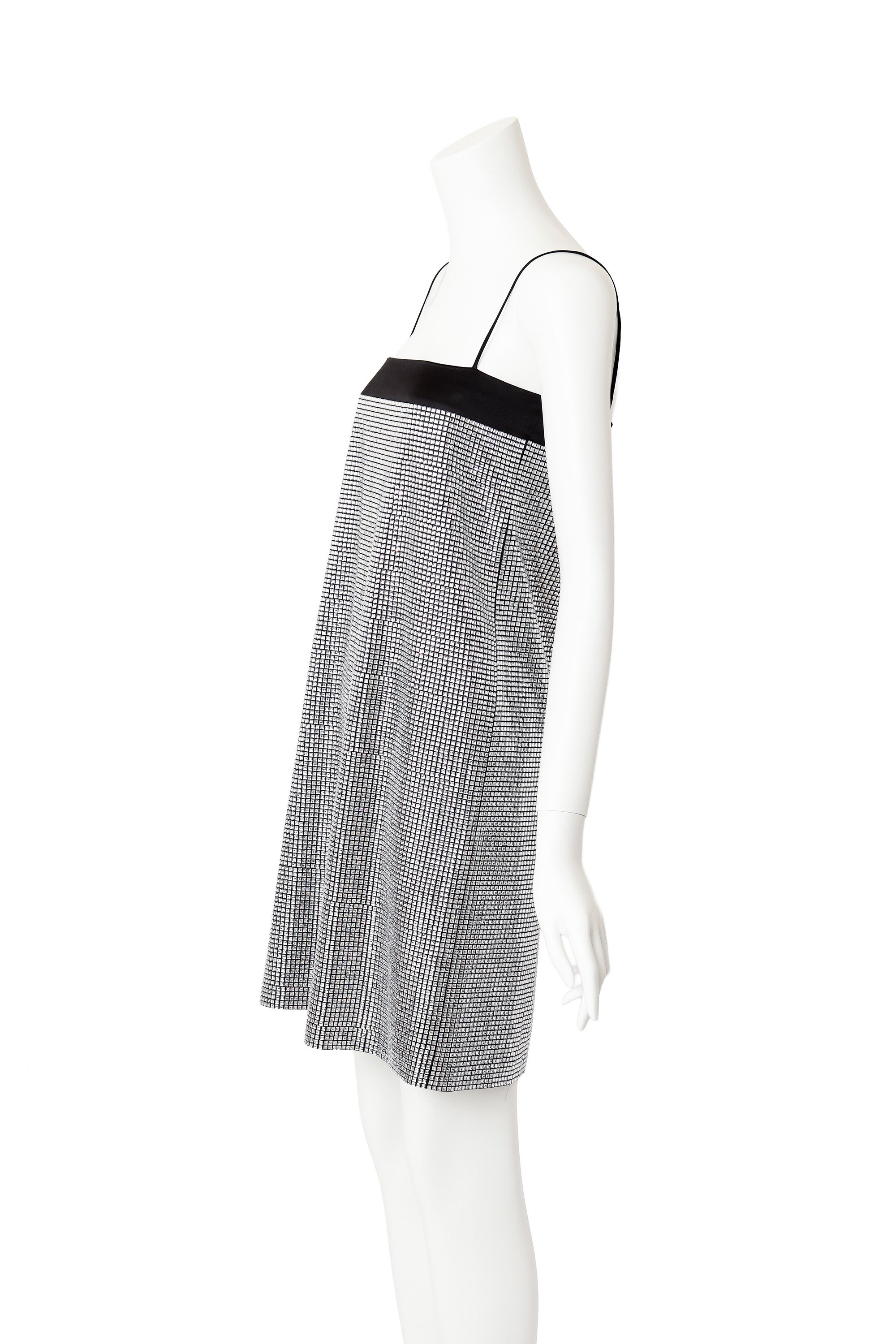 Crystal Slip Mini Dress by Gucci on mannequin side @ Recess LA