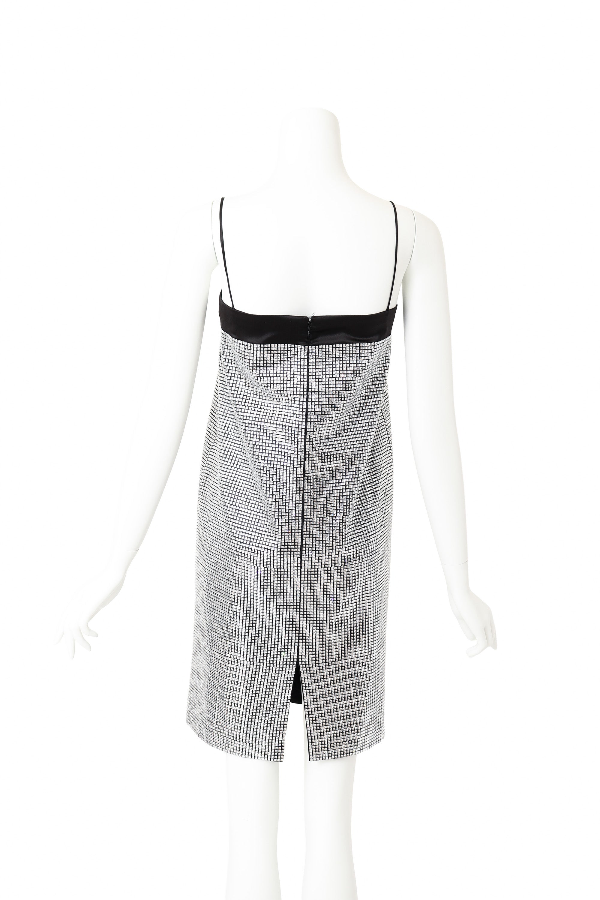 Crystal Slip Mini Dress by Gucci on mannequin back @ Recess LA