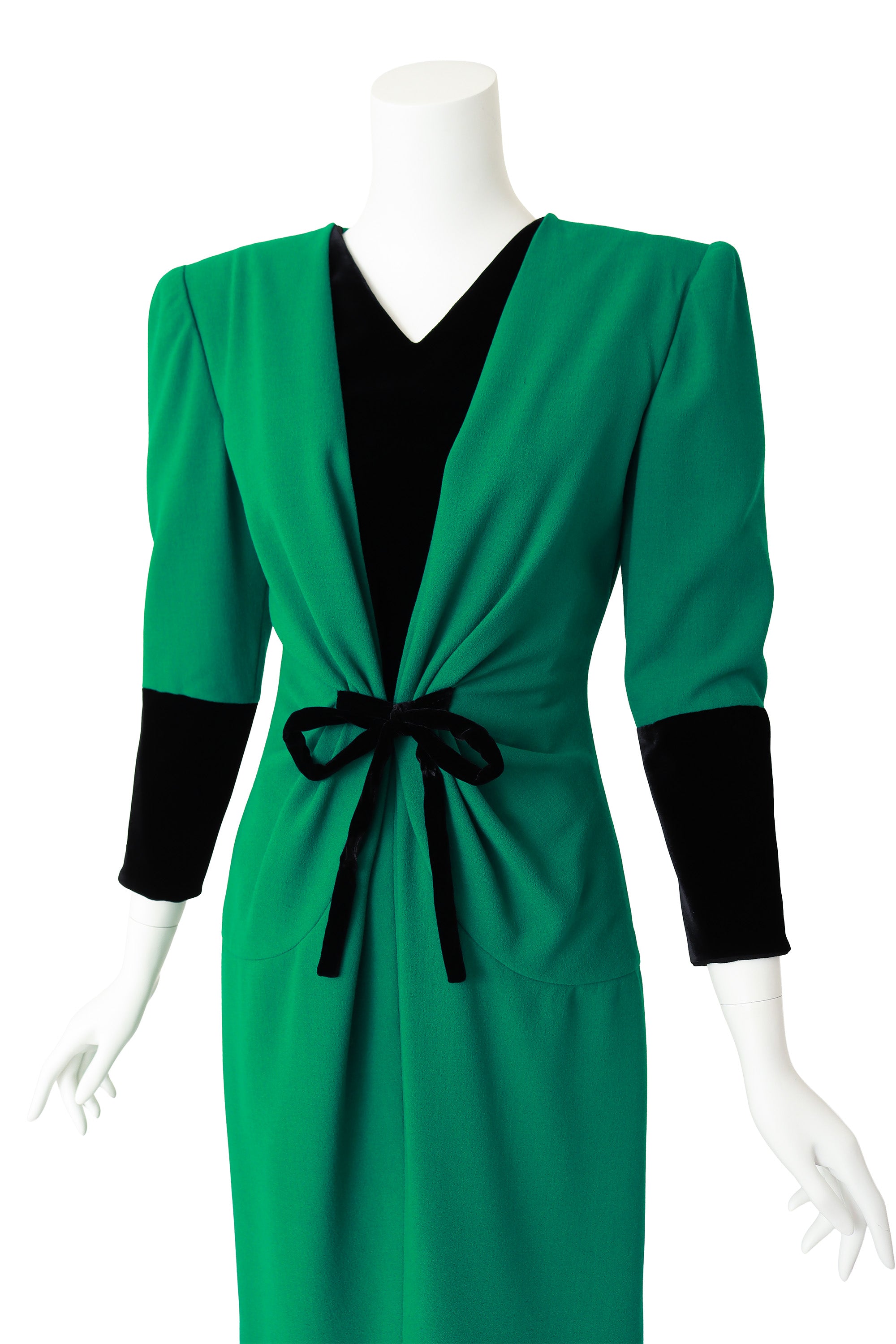 Velvet Knot Front Cocktail Dress by Valentino on mannequin close @ Recess LA