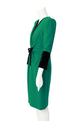 Velvet Knot Front Cocktail Dress by Valentino on mannequin side @ Recess LA