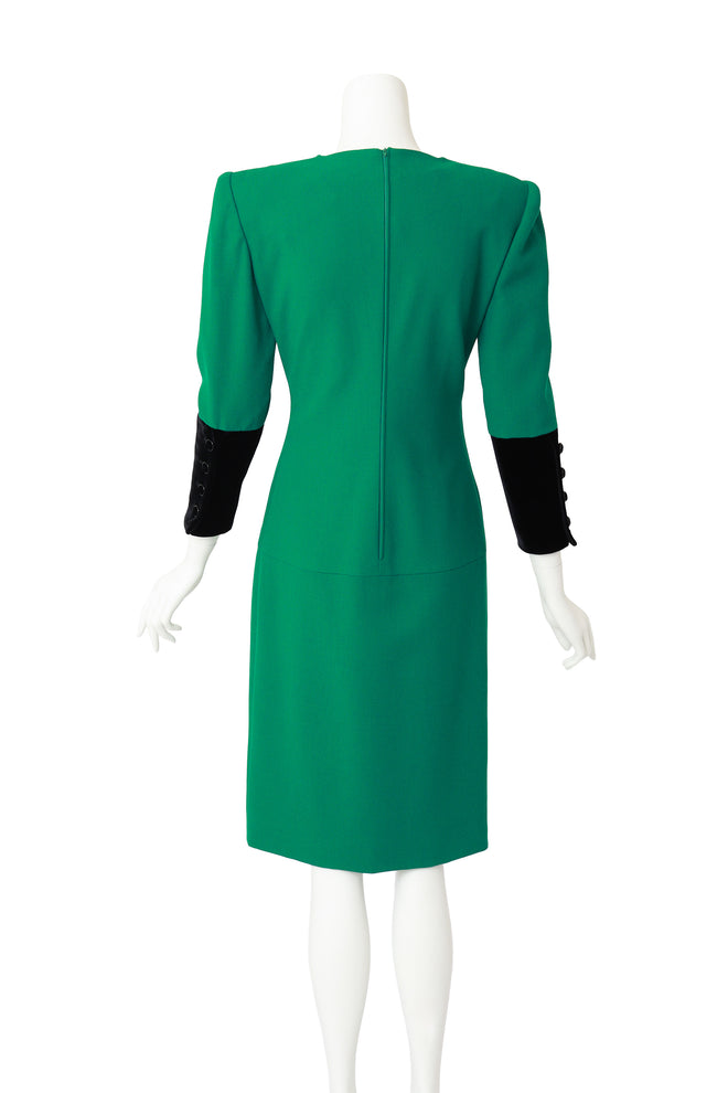 Velvet Knot Front Cocktail Dress by Valentino on mannequin back @ Recess LA