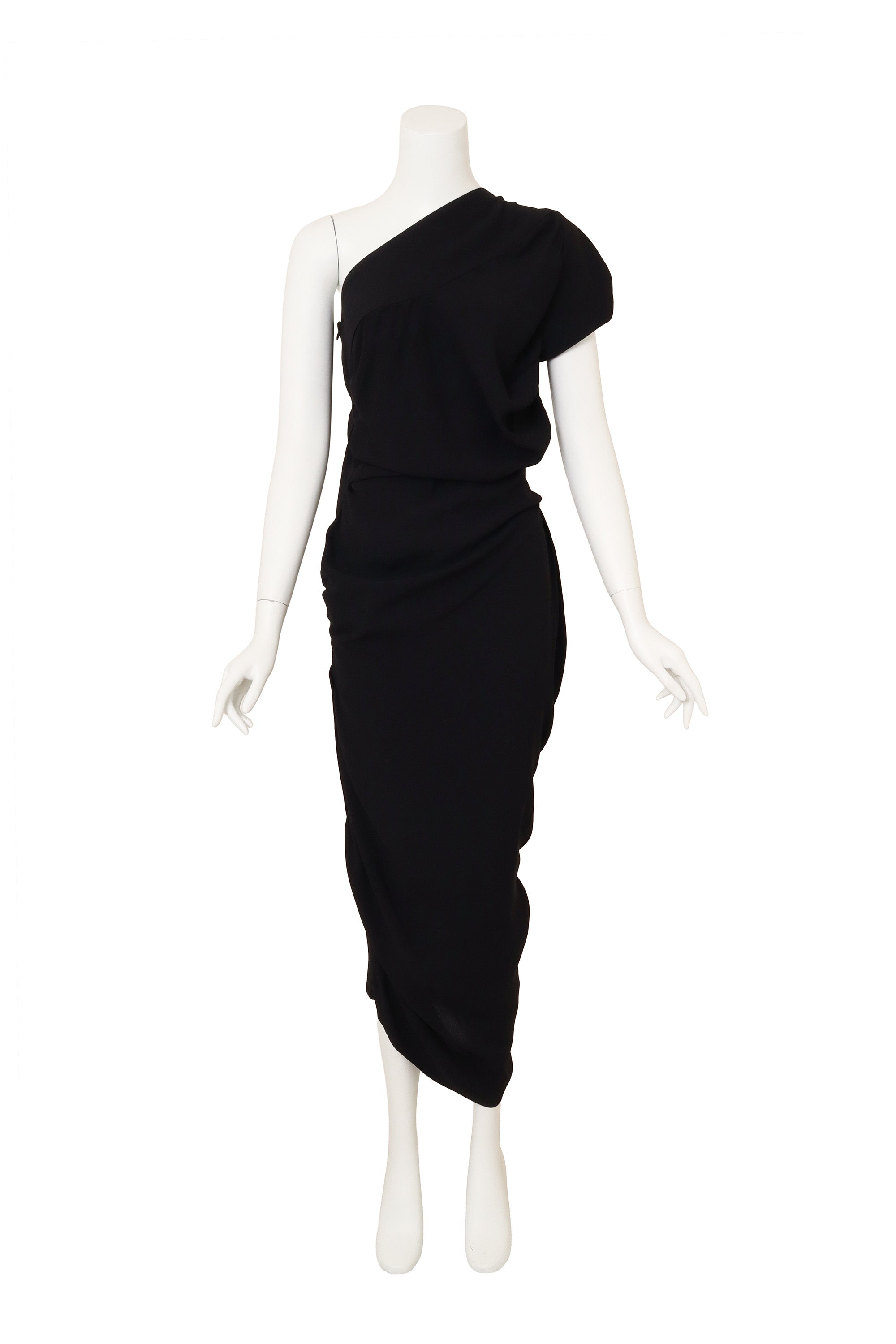 'Andalouse' One-Shoulder Midi Dress