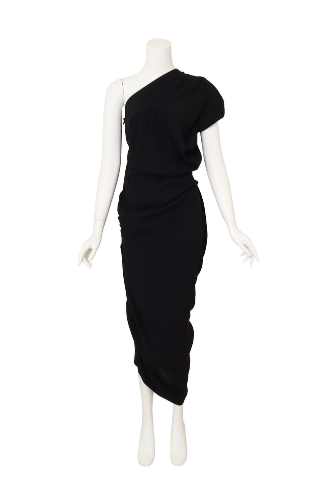 'Andalouse' One-Shoulder Midi Dress