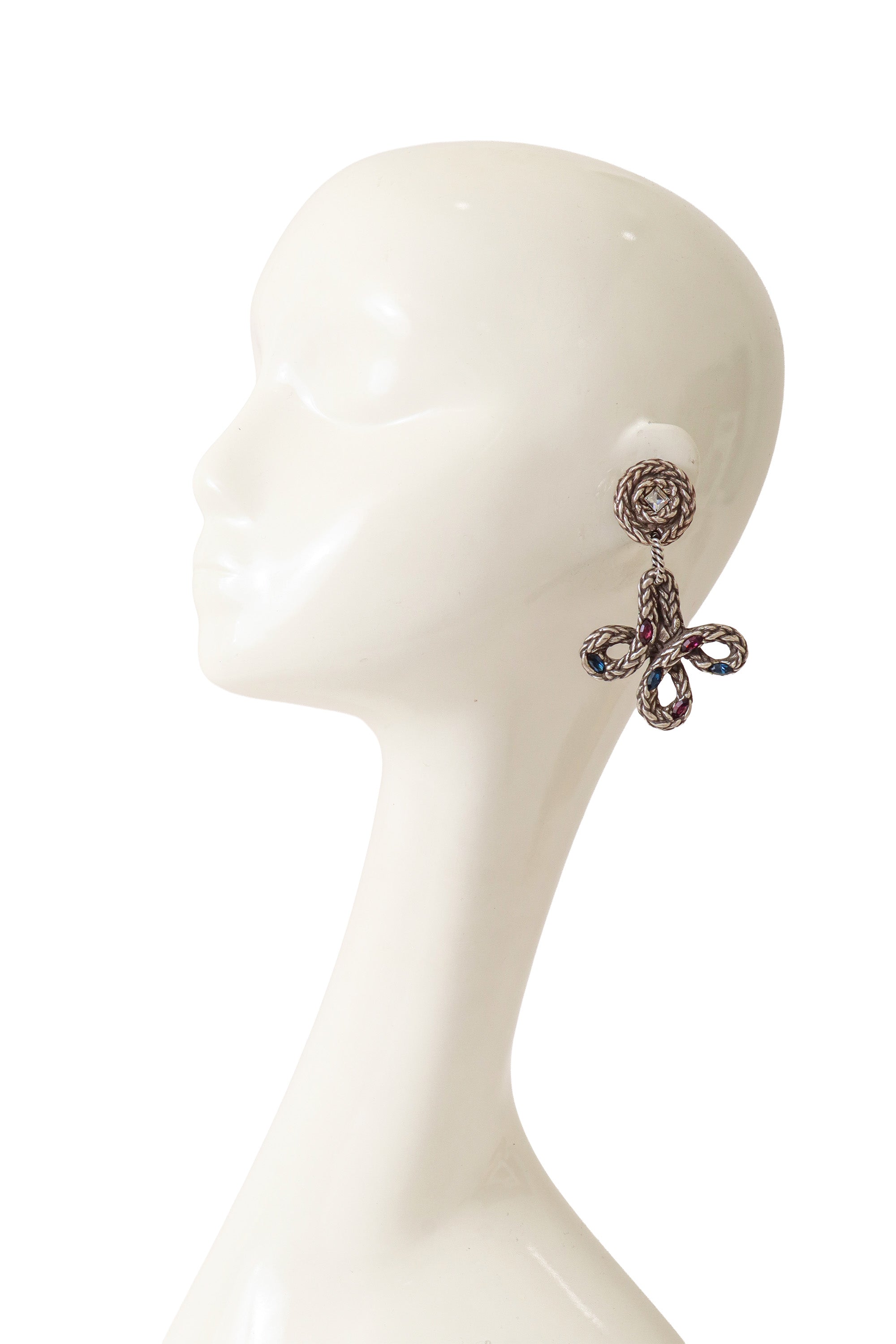 clear top rope earrings by F. Volle on mannequin @ Recess LA