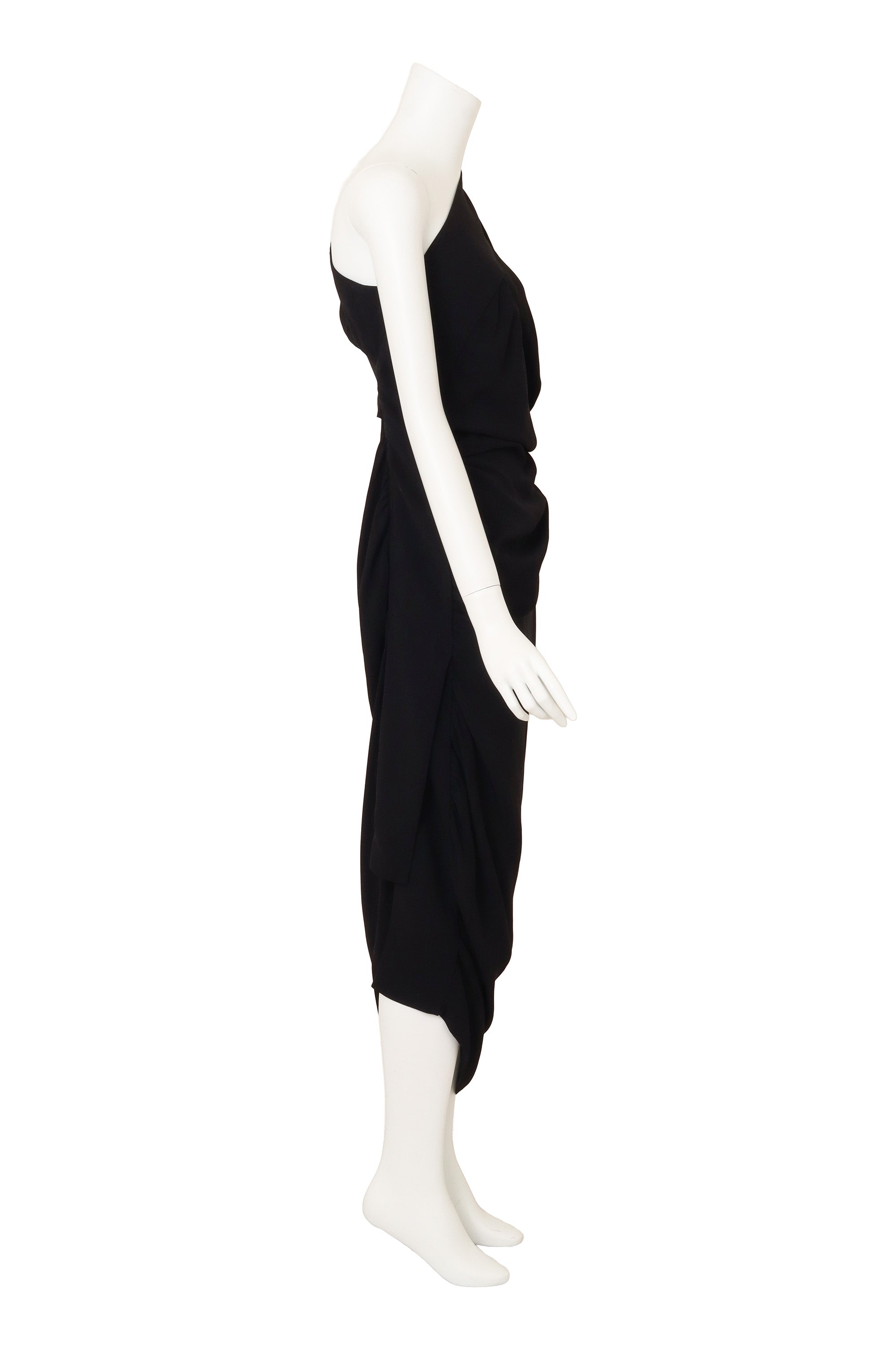 'Andalouse' One-Shoulder Midi Dress