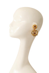 scroll drop earrings by F. Volle on mannequin @ Recess La